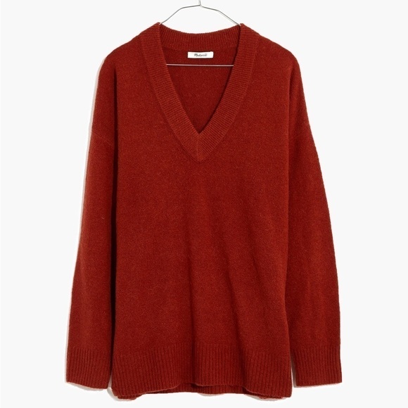 Madewell Bartlett V-Neck Pullover Sweater in Coziest Yarn - Picture 1 of 8
